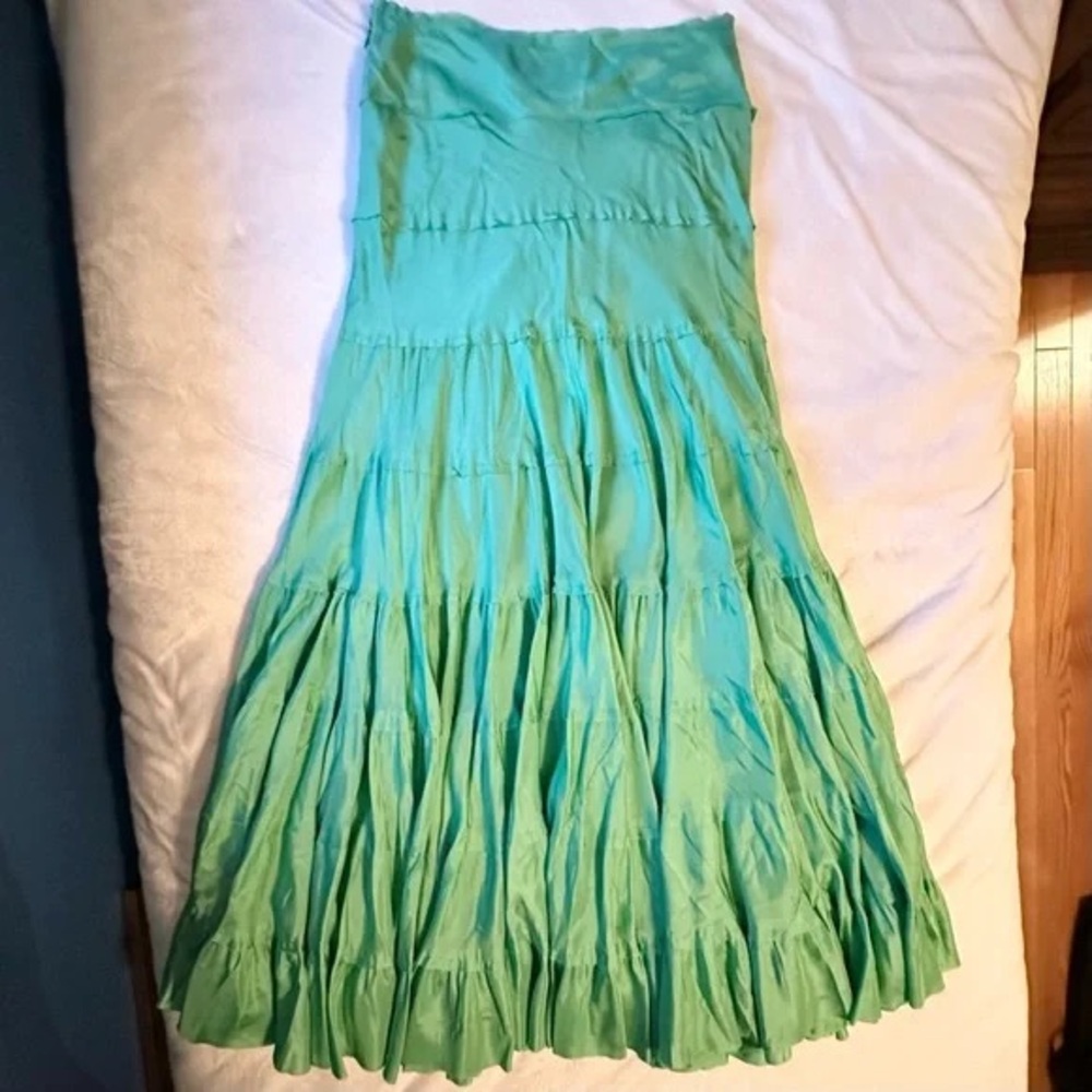Elegant Green Maxi Skirt